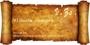 Vilhelm Zsanett névjegykártya
